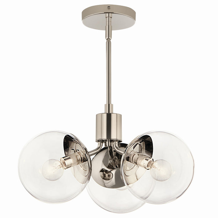 Myhouse Lighting Kichler - 52700PNCLR - Three Light Chandelier - Silvarious - Polished Nickel