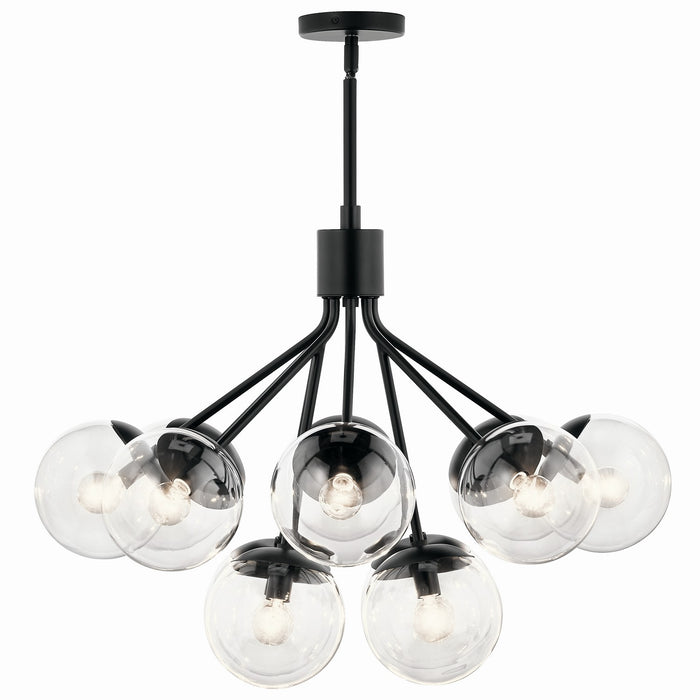 Myhouse Lighting Kichler - 52701BKCLR - 12 Light Chandelier Convertible - Silvarious - Black