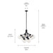 Myhouse Lighting Kichler - 52701BKCLR - 12 Light Chandelier Convertible - Silvarious - Black