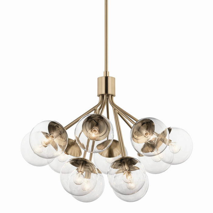 Myhouse Lighting Kichler - 52701CPZCLR - 12 Light Chandelier Convertible - Silvarious - Champagne Bronze