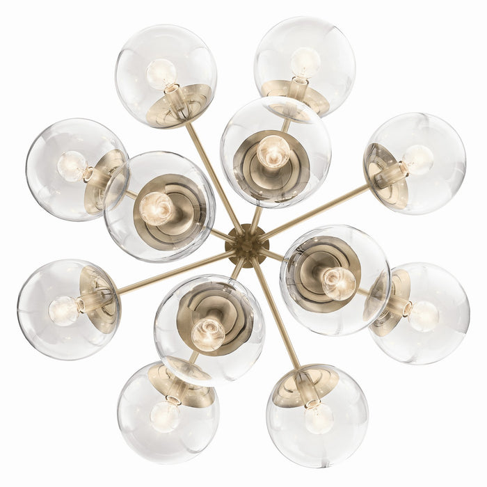 Myhouse Lighting Kichler - 52701CPZCLR - 12 Light Chandelier Convertible - Silvarious - Champagne Bronze