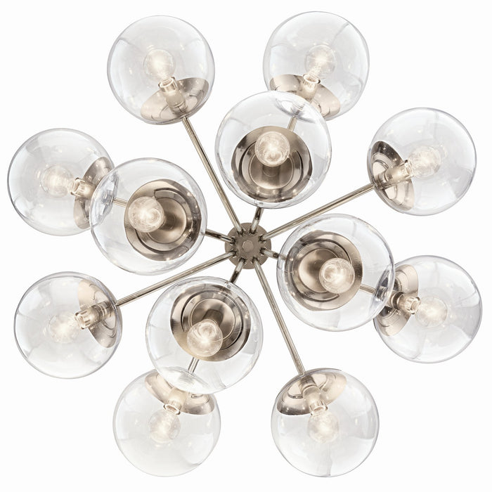 Myhouse Lighting Kichler - 52701PNCLR - 12 Light Chandelier Convertible - Silvarious - Polished Nickel