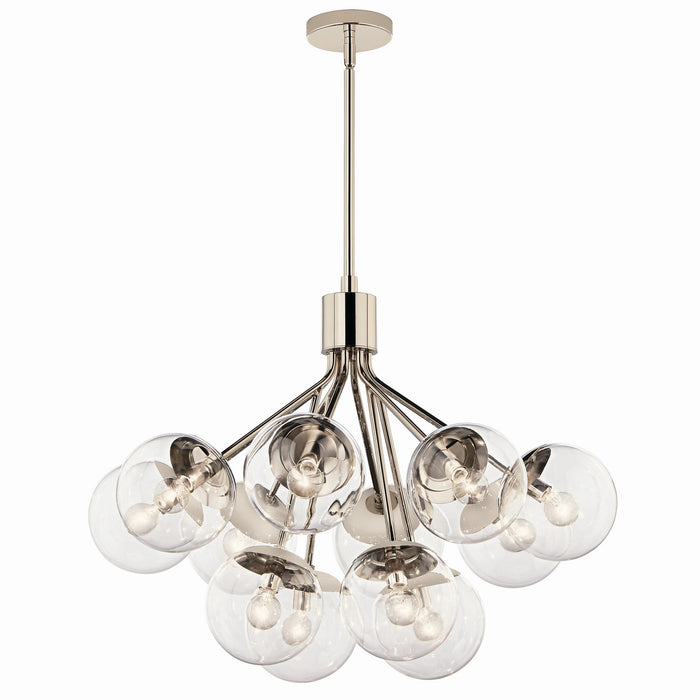 Myhouse Lighting Kichler - 52701PNCLR - 12 Light Chandelier Convertible - Silvarious - Polished Nickel