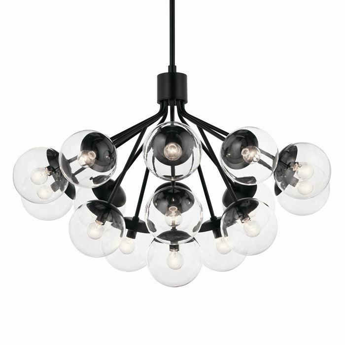 Myhouse Lighting Kichler - 52702BKCLR - 16 Light Chandelier Convertible - Silvarious - Black