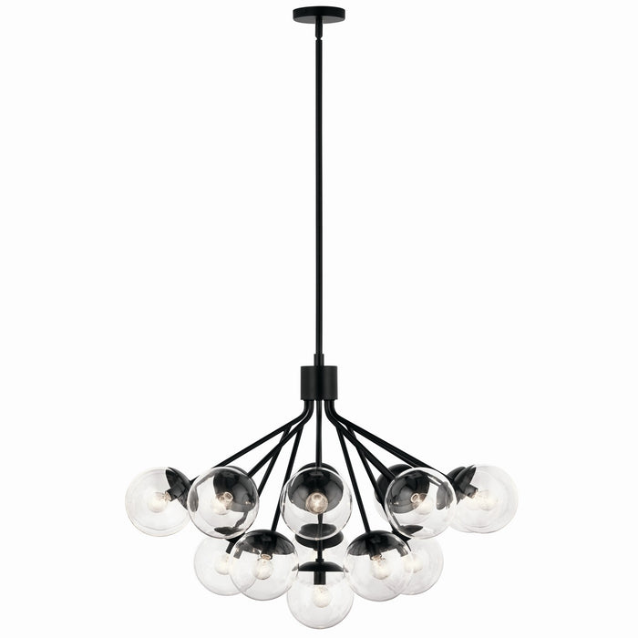 Myhouse Lighting Kichler - 52702BKCLR - 16 Light Chandelier Convertible - Silvarious - Black