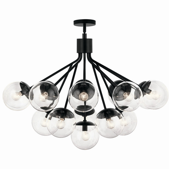 Myhouse Lighting Kichler - 52702BKCLR - 16 Light Chandelier Convertible - Silvarious - Black