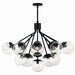 Myhouse Lighting Kichler - 52702BKCLR - 16 Light Chandelier Convertible - Silvarious - Black