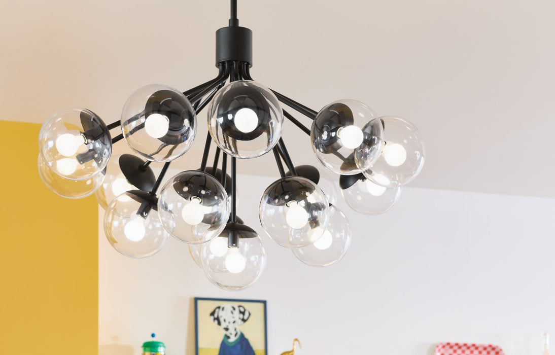 Myhouse Lighting Kichler - 52702BKCLR - 16 Light Chandelier Convertible - Silvarious - Black