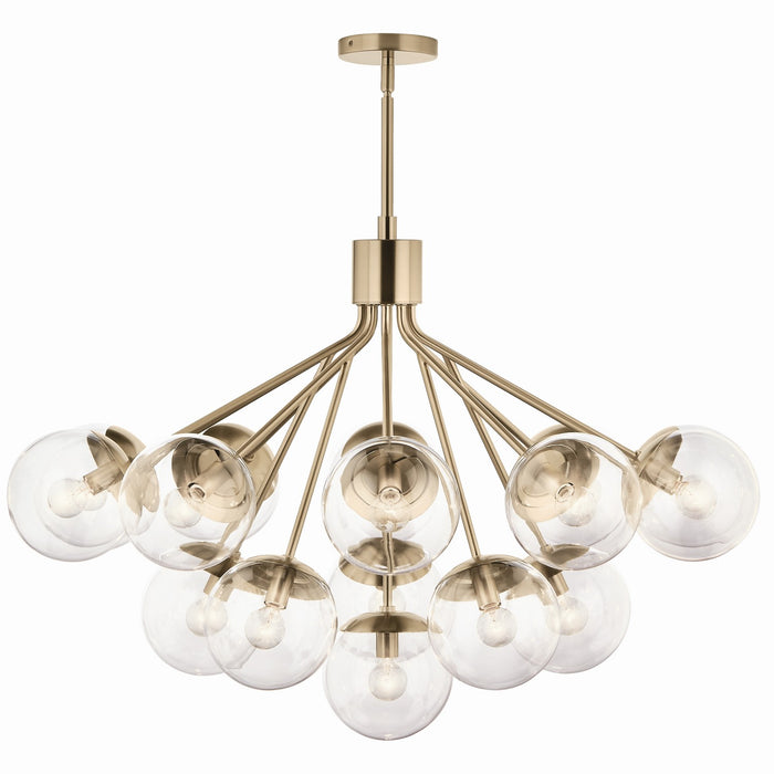 Myhouse Lighting Kichler - 52702CPZCLR - 16 Light Chandelier Convertible - Silvarious - Champagne Bronze