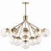 Myhouse Lighting Kichler - 52702CPZCLR - 16 Light Chandelier Convertible - Silvarious - Champagne Bronze