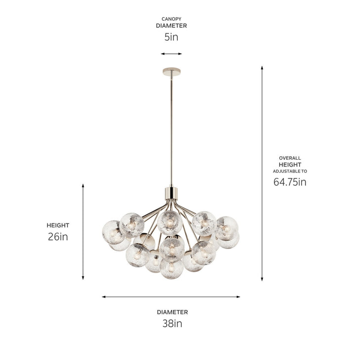 Myhouse Lighting Kichler - 52702PN - 16 Light Chandelier Convertible - Silvarious - Polished Nickel