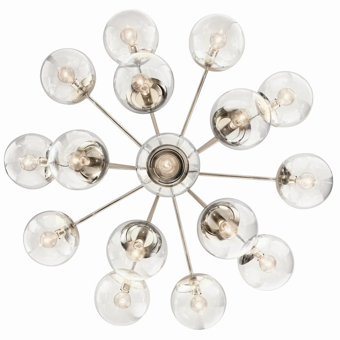 Myhouse Lighting Kichler - 52702PNCLR - 16 Light Chandelier Convertible - Silvarious - Polished Nickel