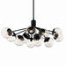 Myhouse Lighting Kichler - 52703BKCLR - 12 Light Linear Chandelier Convertible - Silvarious - Black