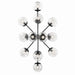 Myhouse Lighting Kichler - 52703BKCLR - 12 Light Linear Chandelier Convertible - Silvarious - Black