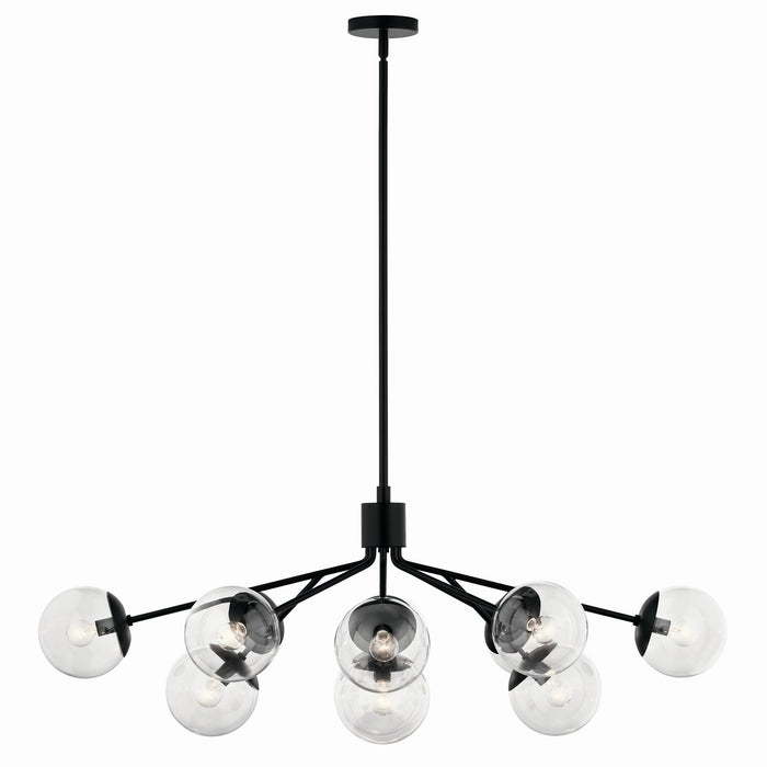 Myhouse Lighting Kichler - 52703BKCLR - 12 Light Linear Chandelier Convertible - Silvarious - Black