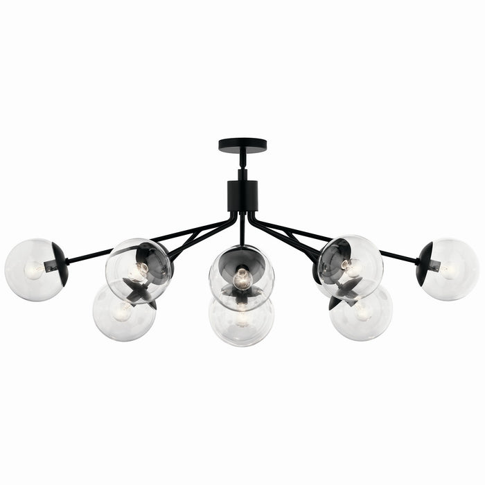 Myhouse Lighting Kichler - 52703BKCLR - 12 Light Linear Chandelier Convertible - Silvarious - Black