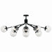 Myhouse Lighting Kichler - 52703BKCLR - 12 Light Linear Chandelier Convertible - Silvarious - Black