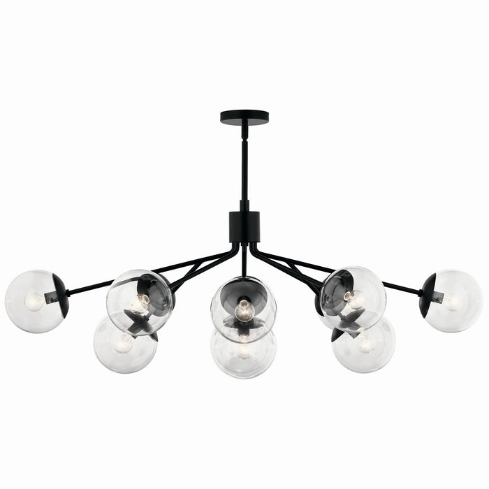 Myhouse Lighting Kichler - 52703BKCLR - 12 Light Linear Chandelier Convertible - Silvarious - Black