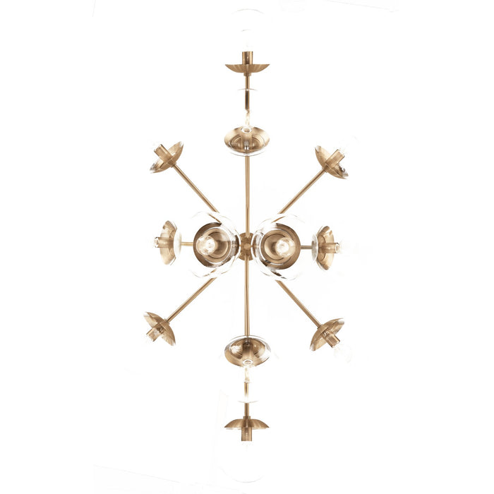 Myhouse Lighting Kichler - 52703CPZCLR - 12 Light Linear Chandelier Convertible - Silvarious - Champagne Bronze