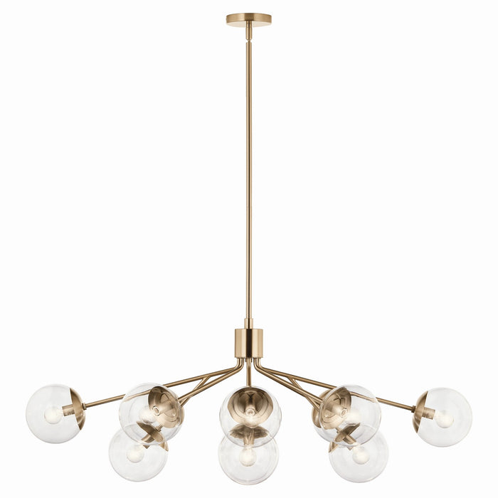 Myhouse Lighting Kichler - 52703CPZCLR - 12 Light Linear Chandelier Convertible - Silvarious - Champagne Bronze