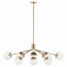 Myhouse Lighting Kichler - 52703CPZCLR - 12 Light Linear Chandelier Convertible - Silvarious - Champagne Bronze