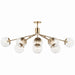 Myhouse Lighting Kichler - 52703CPZCLR - 12 Light Linear Chandelier Convertible - Silvarious - Champagne Bronze