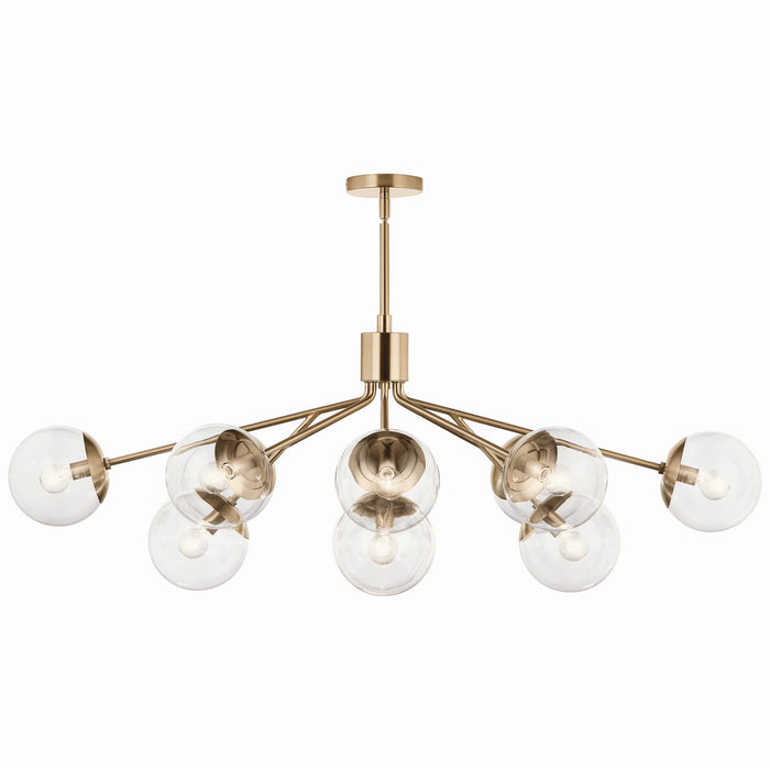 Myhouse Lighting Kichler - 52703CPZCLR - 12 Light Linear Chandelier Convertible - Silvarious - Champagne Bronze