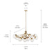 Myhouse Lighting Kichler - 52703CPZCLR - 12 Light Linear Chandelier Convertible - Silvarious - Champagne Bronze