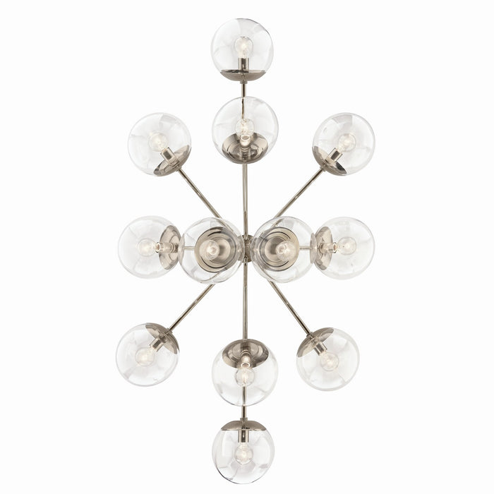 Myhouse Lighting Kichler - 52703PNCLR - 12 Light Linear Chandelier Convertible - Silvarious - Polished Nickel