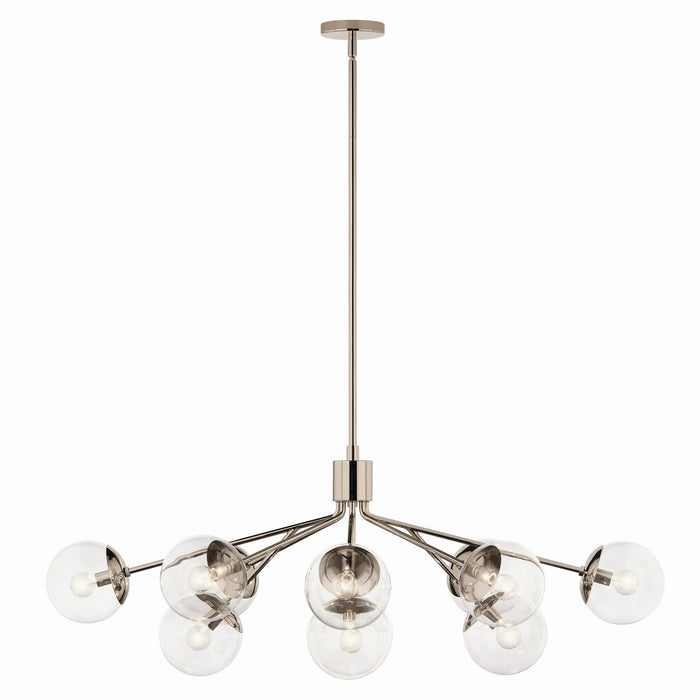 Myhouse Lighting Kichler - 52703PNCLR - 12 Light Linear Chandelier Convertible - Silvarious - Polished Nickel