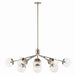 Myhouse Lighting Kichler - 52703PNCLR - 12 Light Linear Chandelier Convertible - Silvarious - Polished Nickel