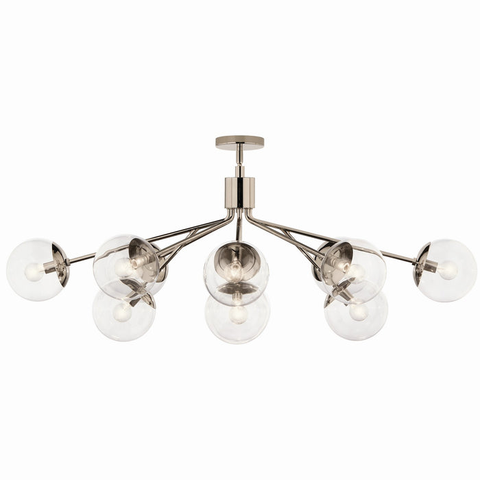 Myhouse Lighting Kichler - 52703PNCLR - 12 Light Linear Chandelier Convertible - Silvarious - Polished Nickel