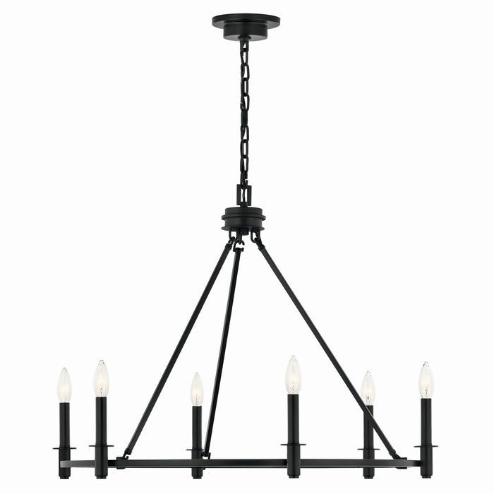 Myhouse Lighting Kichler - 52705BK - Six Light Chandelier - Carrick - Black