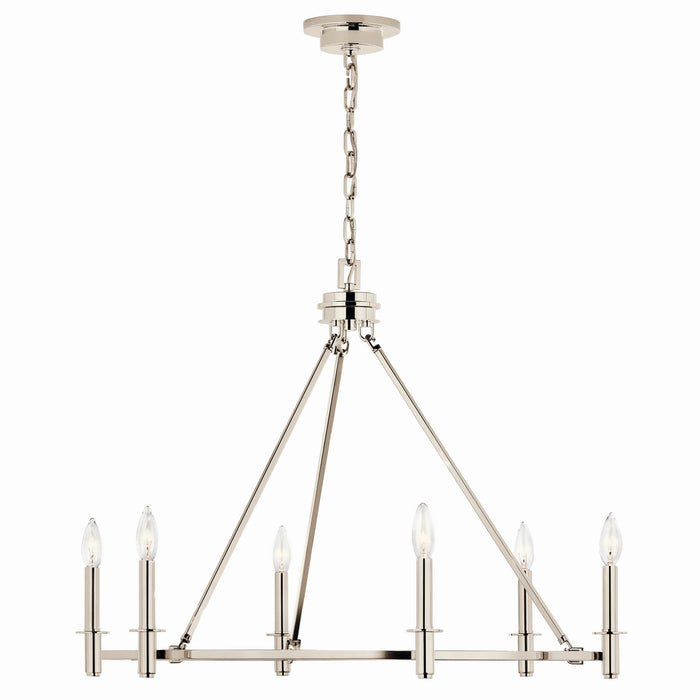 Myhouse Lighting Kichler - 52705PN - Six Light Chandelier - Carrick - Polished Nickel