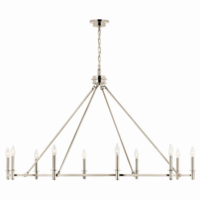 Myhouse Lighting Kichler - 52707PN - Ten Light Chandelier - Carrick - Polished Nickel