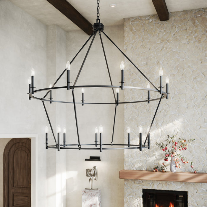 Myhouse Lighting Kichler - 52708BK - 18 Light Chandelier - Carrick - Black