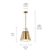 Myhouse Lighting Kichler - 52710CPZ - One Light Pendant - Etcher - Champagne Bronze