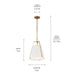 Myhouse Lighting Kichler - 52710WH - One Light Pendant - Etcher - White