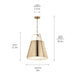 Myhouse Lighting Kichler - 52711CPZ - Two Light Pendant - Etcher - Champagne Bronze