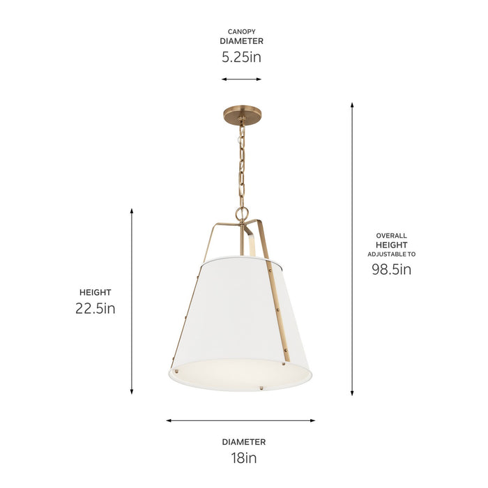 Myhouse Lighting Kichler - 52711WH - Two Light Pendant - Etcher - White