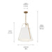 Myhouse Lighting Kichler - 52711WH - Two Light Pendant - Etcher - White