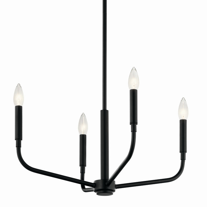 Myhouse Lighting Kichler - 52716BK - Four Light Chandelier/Semi Flush Mount - Madden - Black