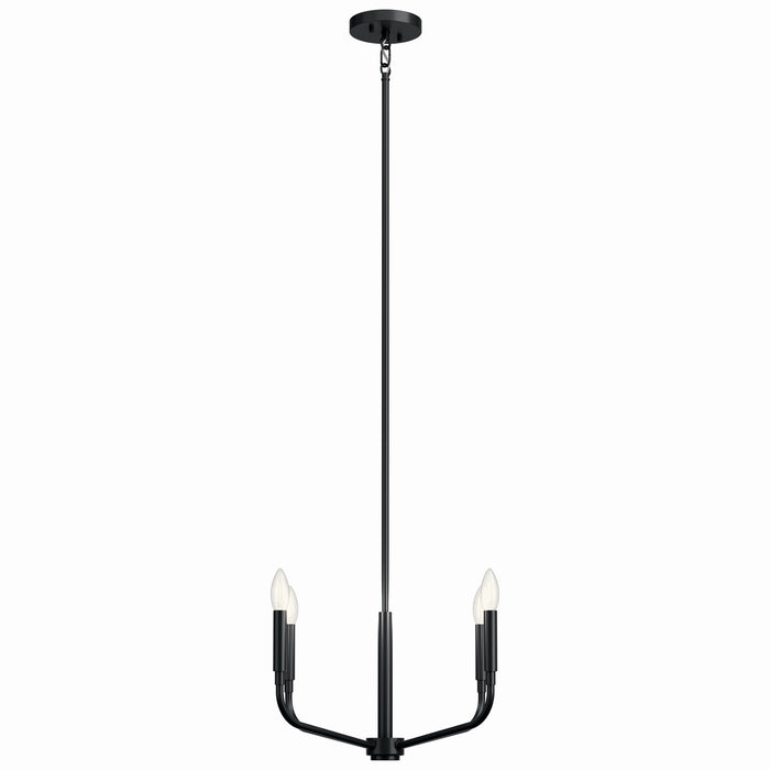 Myhouse Lighting Kichler - 52716BK - Four Light Chandelier/Semi Flush Mount - Madden - Black