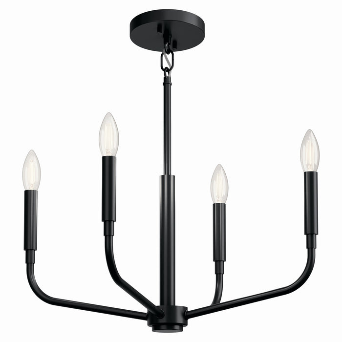 Myhouse Lighting Kichler - 52716BK - Four Light Chandelier/Semi Flush Mount - Madden - Black