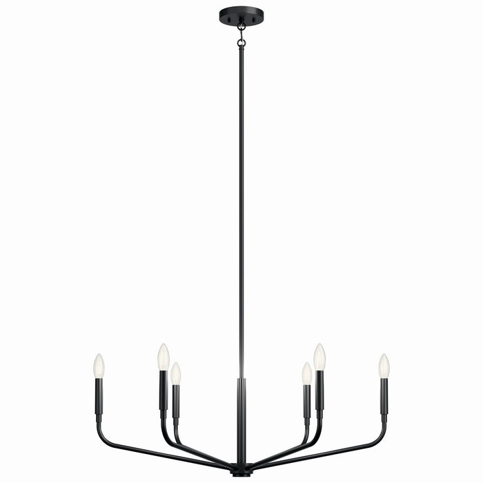 Myhouse Lighting Kichler - 52718BK - Six Light Chandelier - Madden - Black