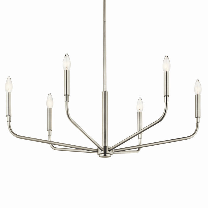 Myhouse Lighting Kichler - 52718NI - Six Light Chandelier - Madden - Brushed Nickel