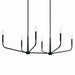 Myhouse Lighting Kichler - 52721BK - Six Light Linear Chandelier - Madden - Black