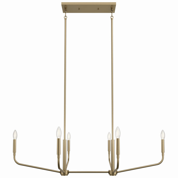 Myhouse Lighting Kichler - 52721CPZ - Six Light Linear Chandelier - Madden - Champagne Bronze