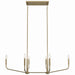 Myhouse Lighting Kichler - 52721CPZ - Six Light Linear Chandelier - Madden - Champagne Bronze