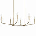 Myhouse Lighting Kichler - 52721CPZ - Six Light Linear Chandelier - Madden - Champagne Bronze